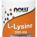 Now L-Lysine 500 mg Tablets, Essential Amino Acid, 250 ct