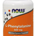Now L-Phenylalanine 500 mg Veg Capsules, Nervous System Support, 120 ct