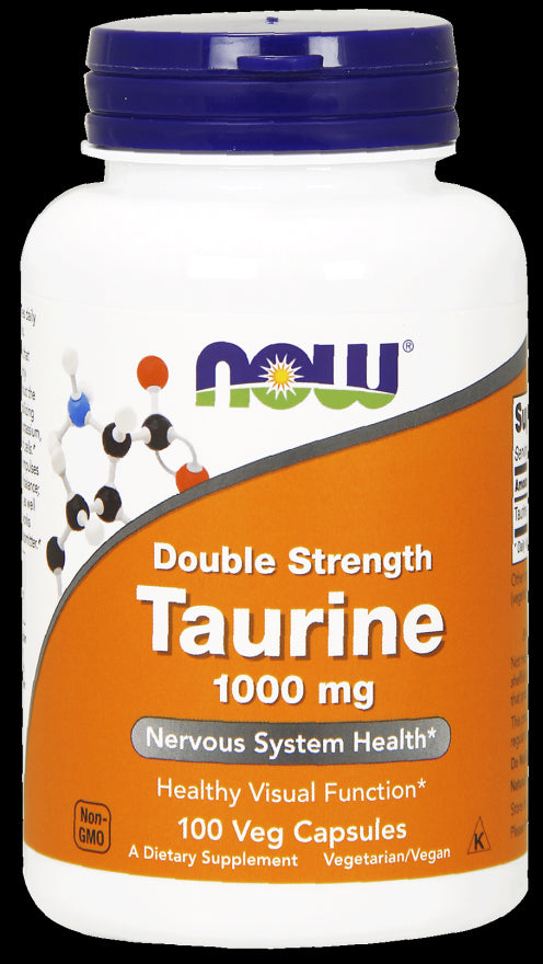 Now Double Strength Taurine Capsules, 1000 mg, 100 ct