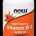 Now High Potency Vitamin D-3 Softgels, 1000 IU, 180 ct