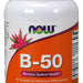 Now Vitamin B-50 mg Veg Capsules, Nervous System Health, 100 ct