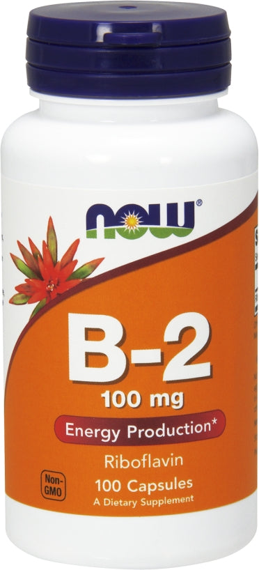 Now B-2 Energy Production Capsules, 100 mg, 100 ct