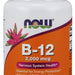 Now Vitamin B-12 2,000 mcg Lozenges Nervous System Health, 100 ct