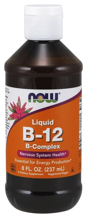 Now Vitamin B-12 Complex Liquid, Nervous System Health, 8 oz