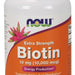 Now Biotin 10 mg, Extra Strength Veg Capsules, Energy Production, 120 ct