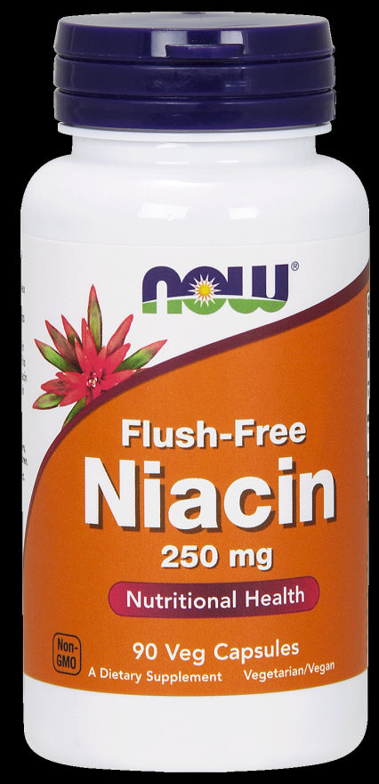 Now Flush Free Niacin Capsules, 250 mg, 90 ct