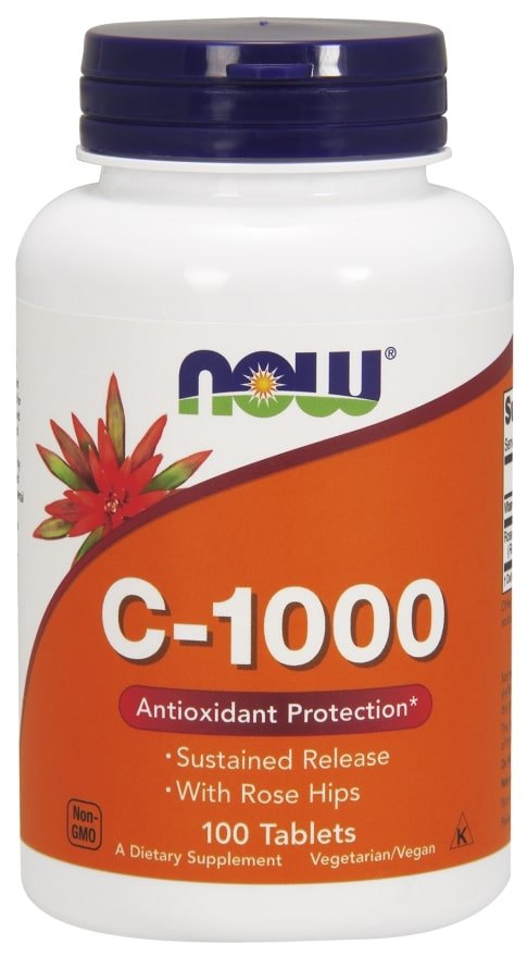 Now Vitamin C-1000 Sustained Release Tablets, Antioxidant Protection, 100 ct