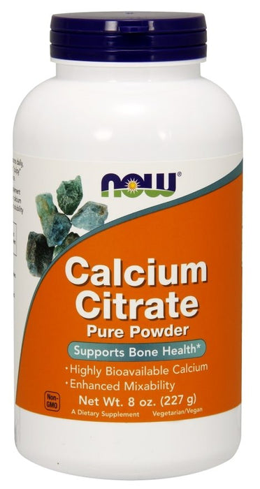 Now Calcium Citrate Pure Powder Supplement, Supports Bone Health, 227 gr