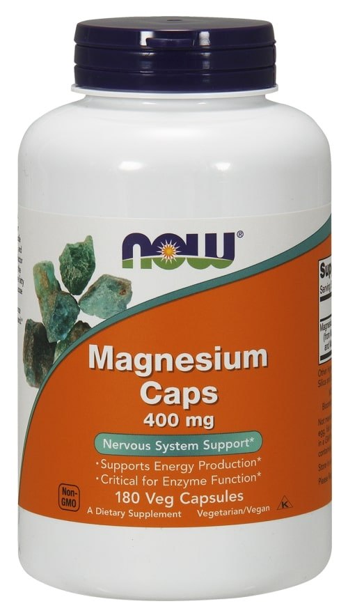 Now Magnesium 400 mg Capsules, Nervous System Support, 180 ct