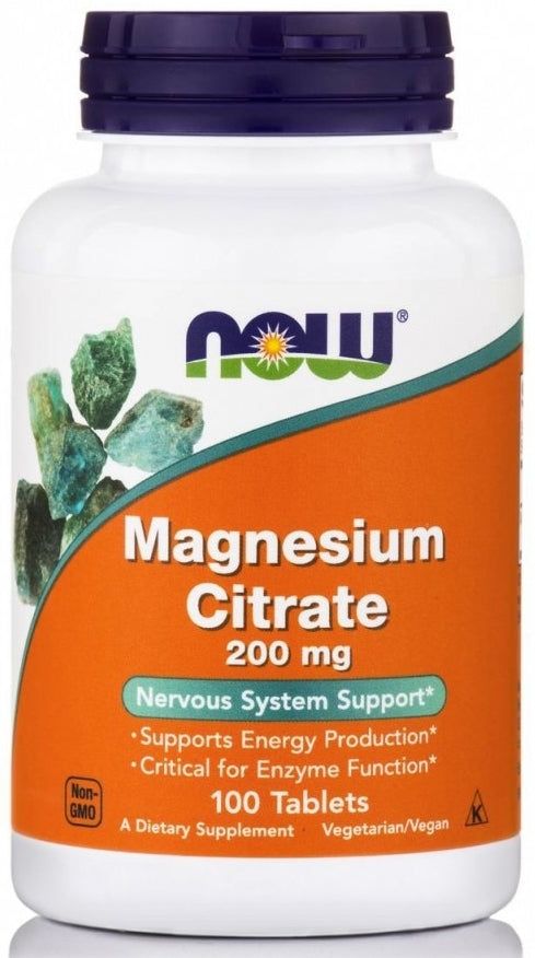 Now Magnesium Citrate 200mg, 100 ct