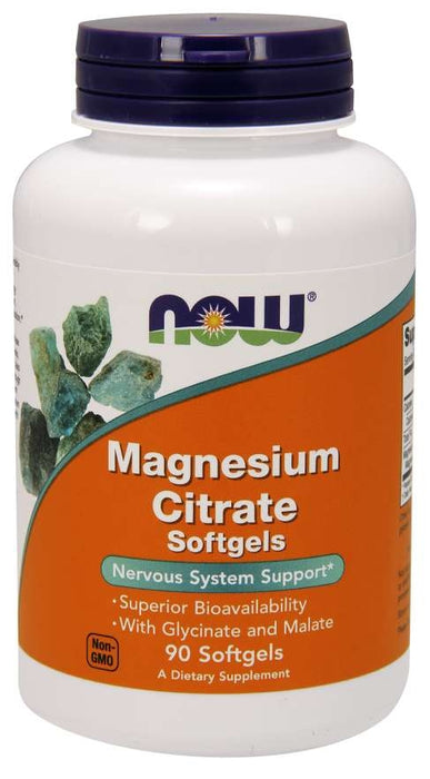 Now Magnesium Citrate Softgels, 90 ct