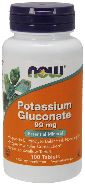 Now Potassium Gluconate Tablets, 100 ct