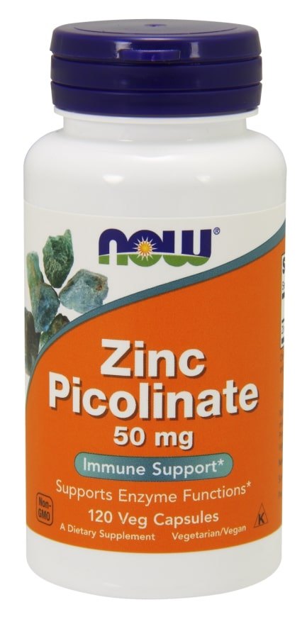 Now Zinc Picolinate Veg Capsules, Immune Support, 120 ct