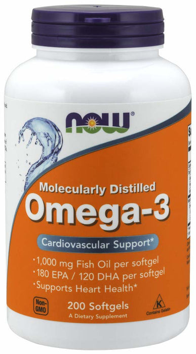 Now Omega-3 Molecularly Distilled, 200 ct