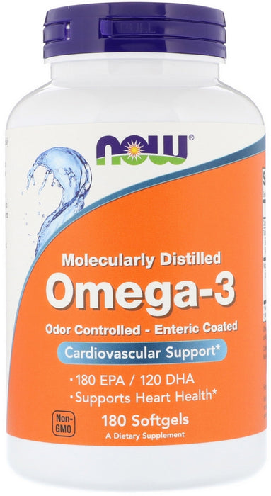 Now Molecularly Distilled Omega-3 , 180 ct