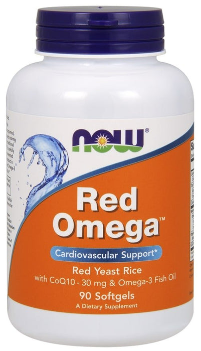 Now Red Omega Red Yeast Rice Softgels, Cardiovascular Support, 90 ct