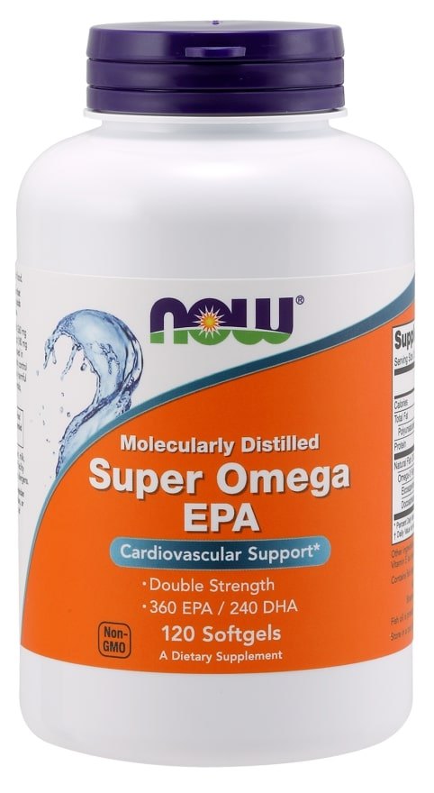 Now Super Omega EPA Softgels, Cardiovascular Support, 120 ct