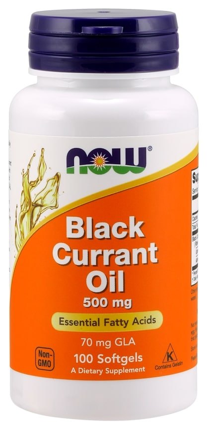 Now Black Currant Oil 500 mg Softgels, Essential Fatty Acids, 100 ct