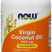 Now Virgin Coconut Oil 1000 mg Softgels, Fatty Acid Blend, 120 ct