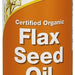 Now Flax Seed Oil Liquid, Certified Organic, Vegetarian Omega-3's, 710 ml