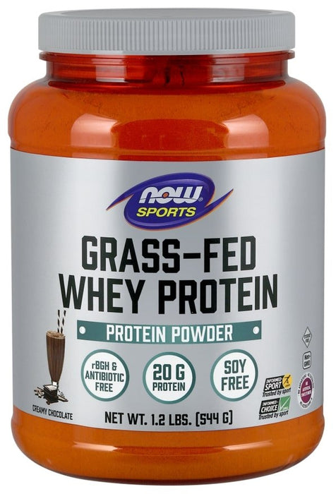 Now Grass-Fed Whey Protein Creamy Chocolate Powder, 544 gr