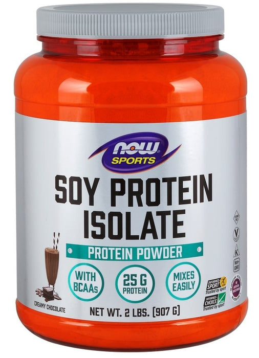 Now Soy Protein Isolate, Creamy Chocolate Powder, 907 gr