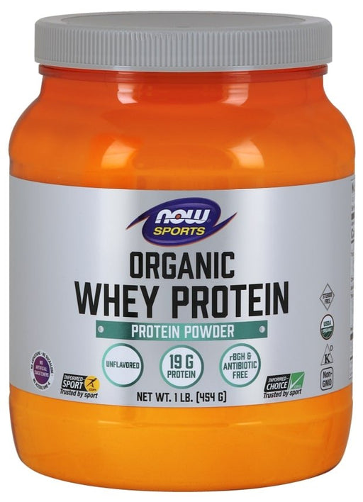 Now Whey Protein, Organic Unflavored Powder, 454 gr