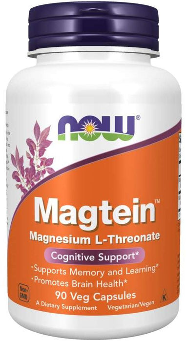 Now Foods Magtein Vegetable Capsules , 90 ct
