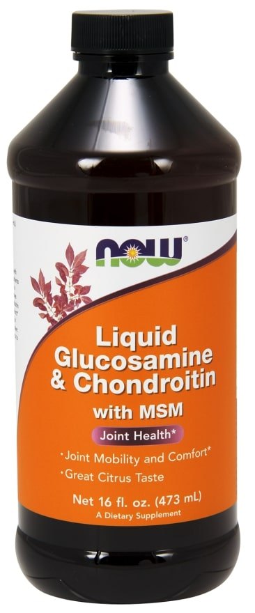 Now Glucosamine & Chondroitin with MSM Liquid 16, Joint Health, 16 oz