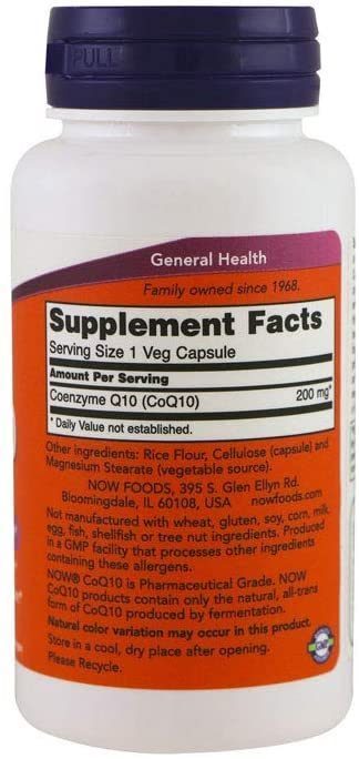 Now CoQ10 200 mg Capsules, 60 ct