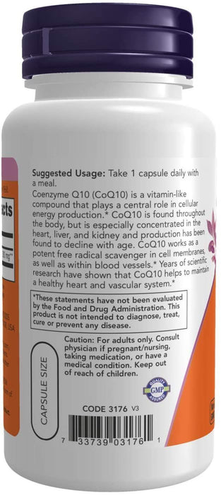 Now CoQ10 200 mg Capsules, 60 ct