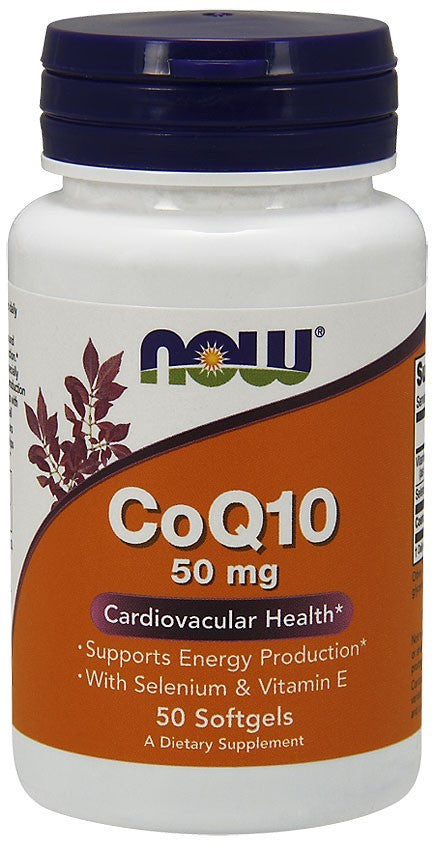 Now CoQ50Cardiovascular Health Softgels, 50 mg, 50 ct