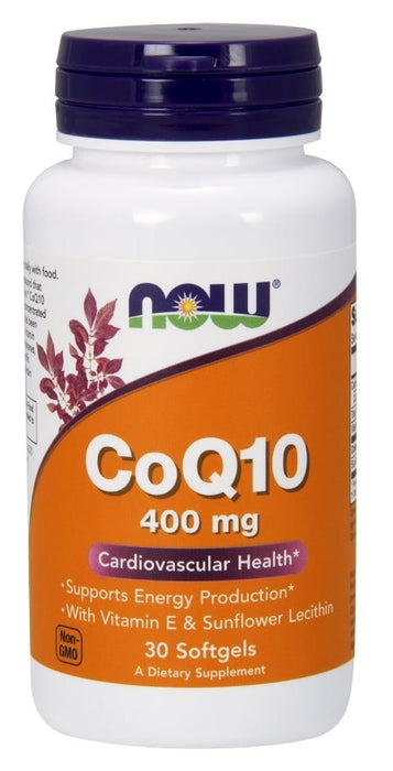 Now C0Q10 400 mg Softgels, Cardiovascular Health, 30 ct