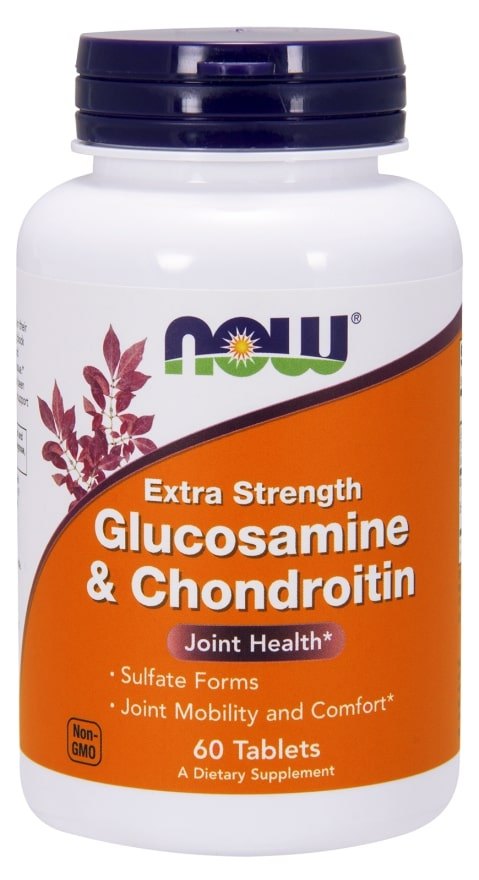 Now Glucosamine & Chondroitin Extra Strength Tablets, Joint Health, 60 ct