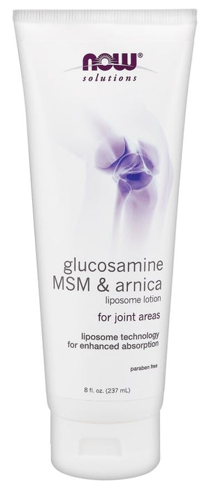 Now Solutions Glucosamine, MSM & Arnica Liposome Lotion, for joint areas, 8 oz