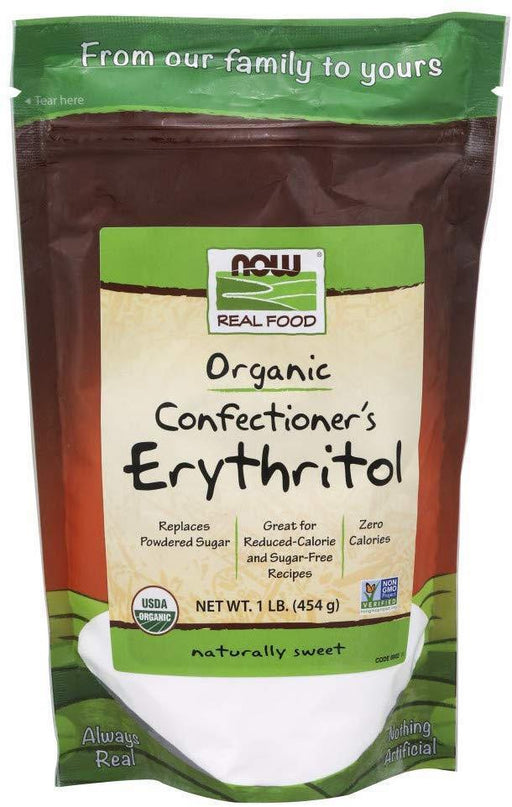 Now Organic Confectioner's Erythritol Powder, 454 gr