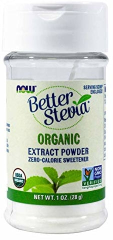 Now Foods Better Stevia Organic Zero Calorie Powdered Sweetener, 1 oz