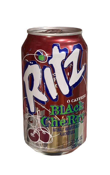 Ritz Black Cherry Soda can, 12 oz