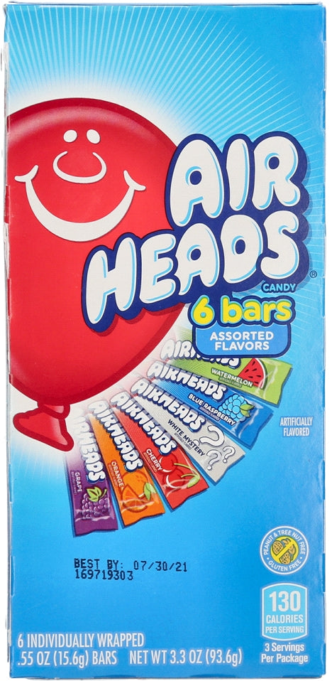 Airheads Candy Bars, 6 pcs