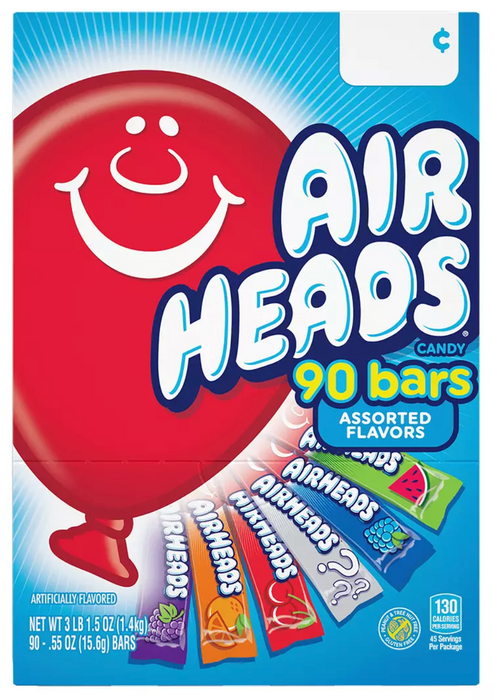 Airheads Chewy Fruit Candy, Variety Pack , 90 ct