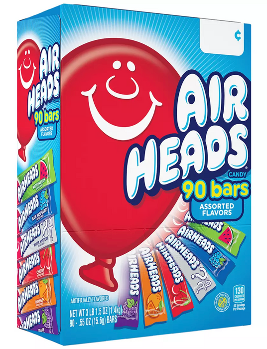 Airheads Chewy Fruit Candy, Variety Pack , 90 ct