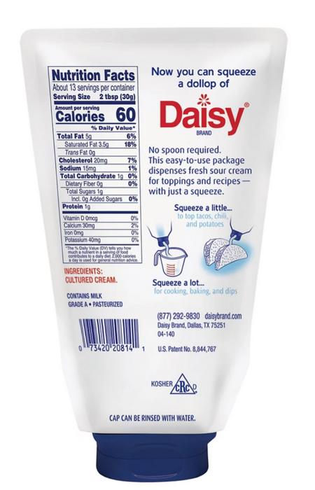 Daisy Pure & Natural Sour Cream, 2-Pack, 2 x 14 oz