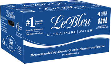 Le Bleu Premium Water Bottles, 24-Pack, 24 x 20 oz