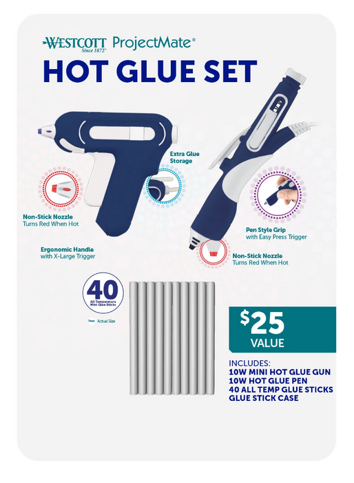 Wescott Hot Glue Set, Value Pack , 1 ct