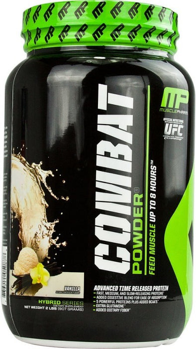 MP MusclePharm Combat Advanced Time Released Protein Powder, Vanilla, 2 lbs