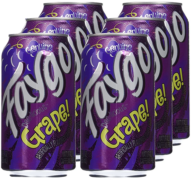 Faygo Grape Soda Can, 6-Pack , 6 x 12 oz