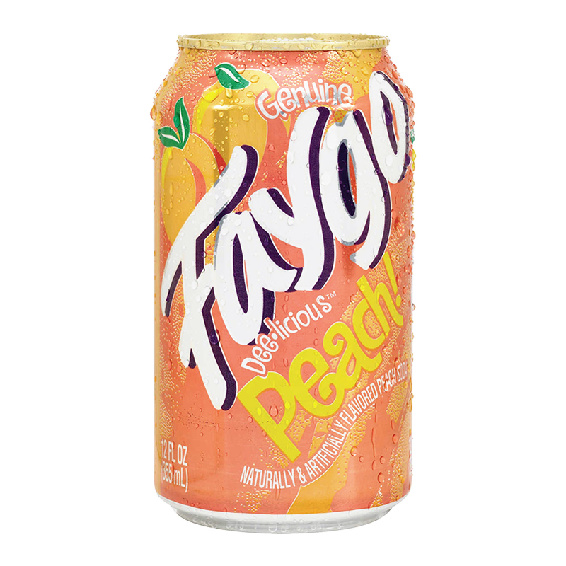 Faygo 6-Pack Peach Soda Cans, 6 x 12 oz