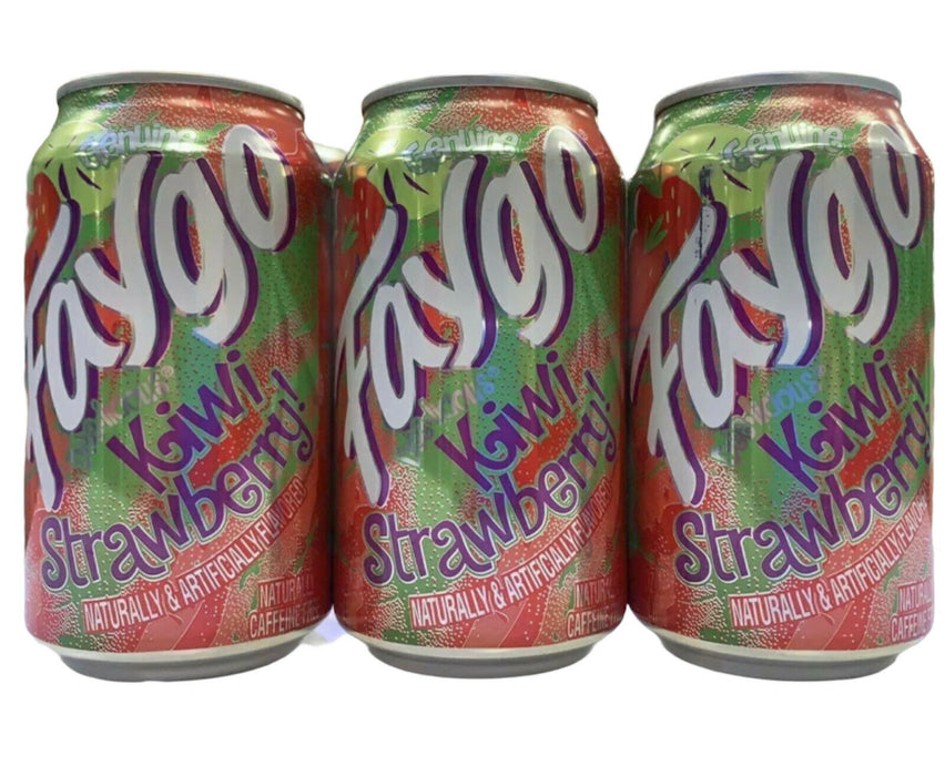 Faygo Kiwi & Strawberry Soda Can, 6-Pack , 6 x 12 oz