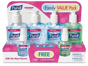 Purell Advanced Hand Sanitizer Family Value Pack, 6 ct