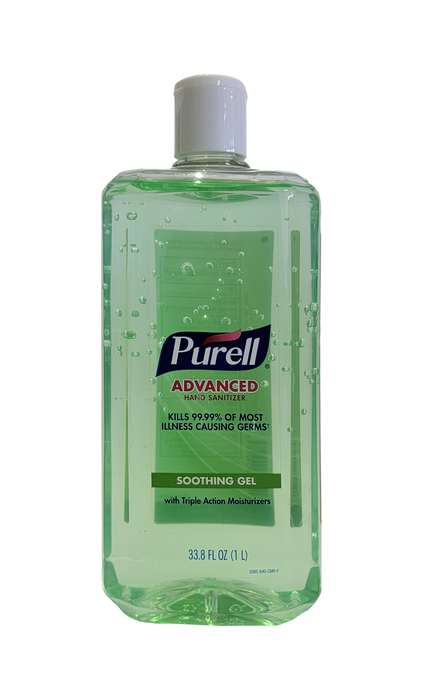 Purell Advanced Hand Sanitizer, Soothing Gel With Triple Action Moisturizers , 1 L